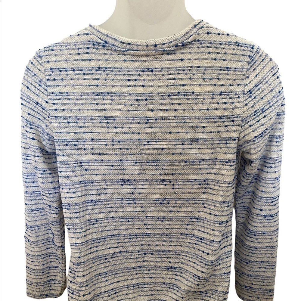LOFT Light Blue & Cream Sweater Women XS